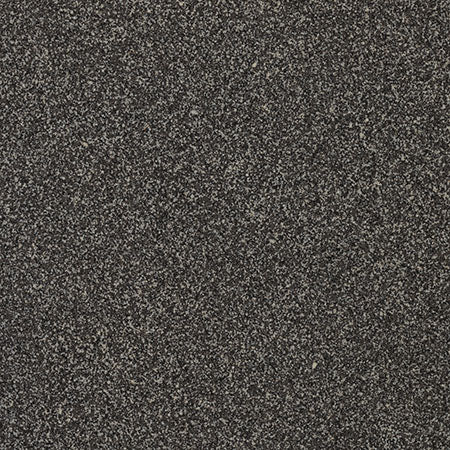 A close-up texture of dark charcoal gray granite or quartz stone with a speckled, granular pattern.