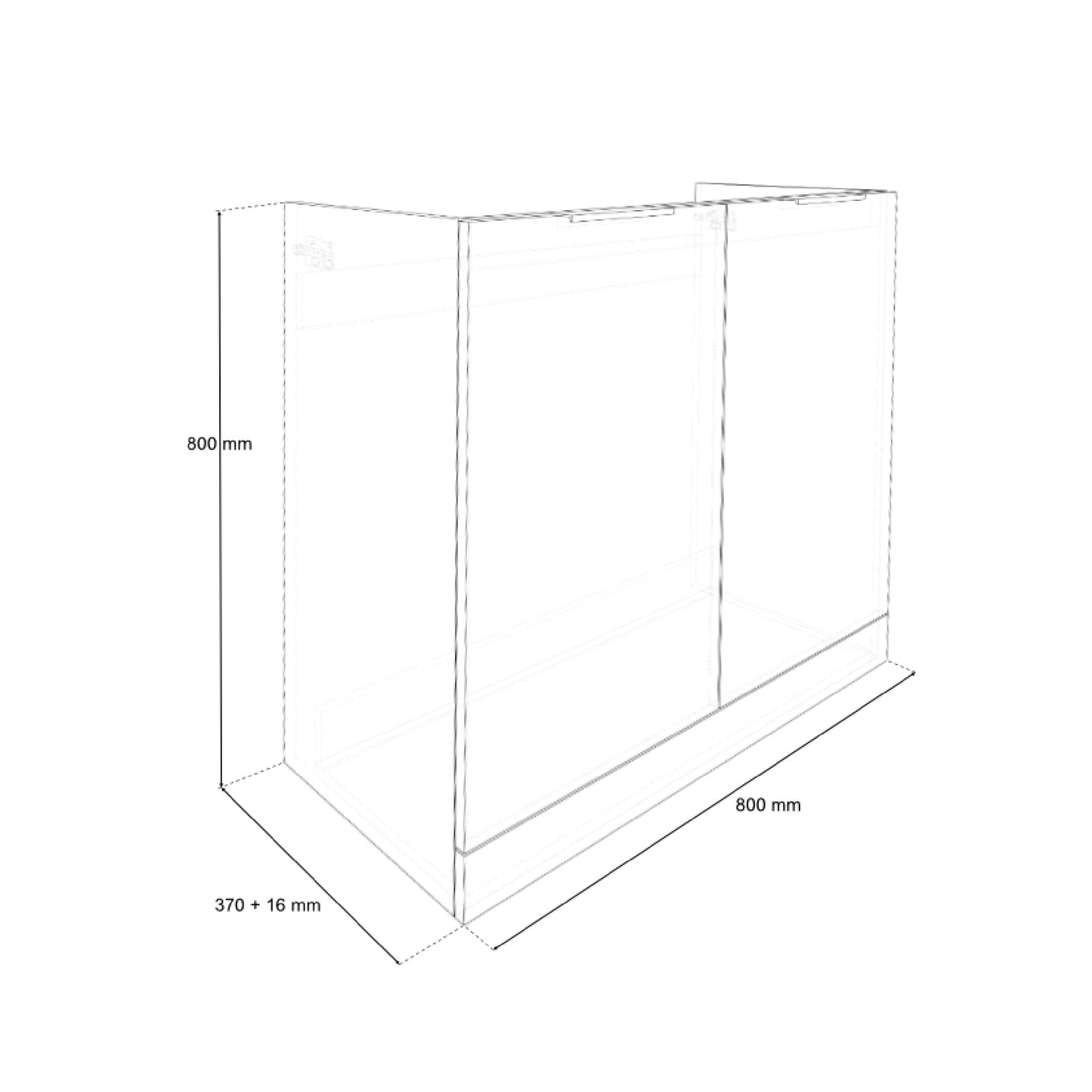 Weston 800mm 2 Door F/S