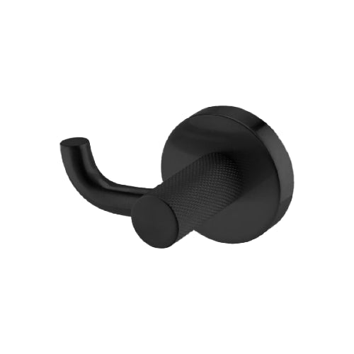 Black robe hook on a white background