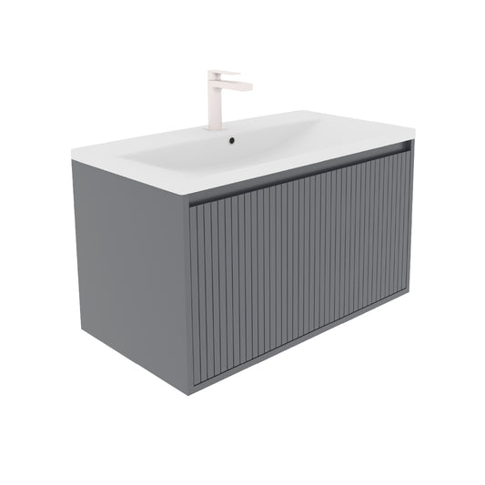 Fortuna 800mm 1 Drawer W/H + Basin - Anthracite