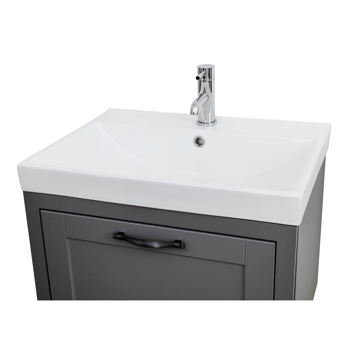 Hampton 600mm 1 Drawer W/H + Basin - Dust Grey