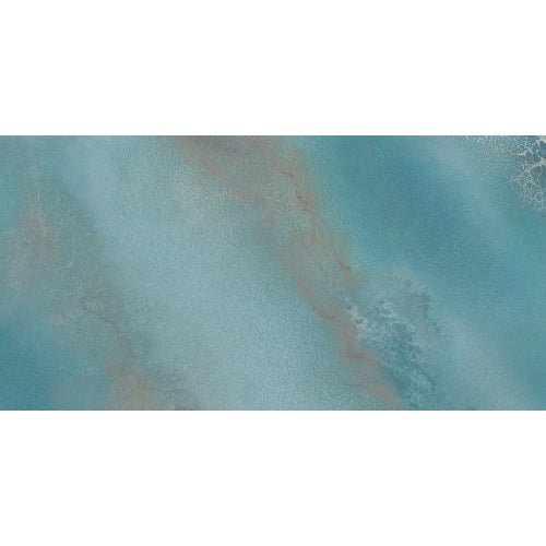Textured blue surface with brown streaks