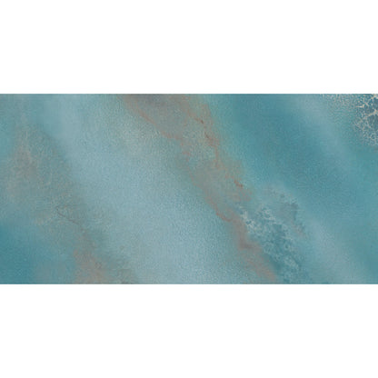 Textured blue surface with brown streaks
