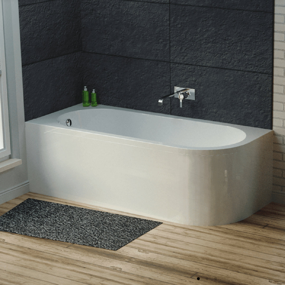 Larne Corner Bath 1700x725mm (Left Curve)