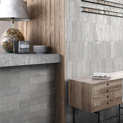 Artisan Alabaster Zellige effect tiles on wall