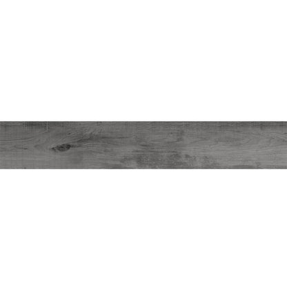 Aspenwood wood effect floor tile in dark grey
