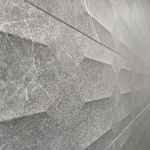 Camden grey shaped wall tiles