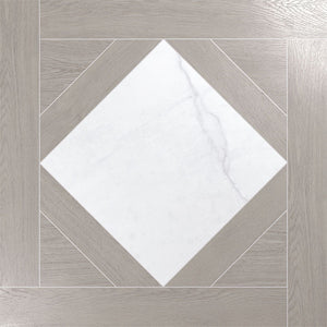 Cricket wood and marble effect tile flooring