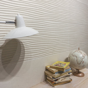 Newlyn Wall Tile  with curved ridges in living area