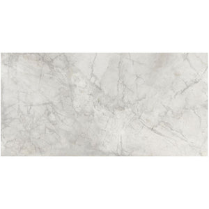 Boutique 60cm x 120cm White Shiny Marble effect porcelain tile