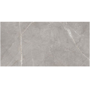Boutique 60cm x 120cm Grey Shiny Marble Effect Porcelain Tiles