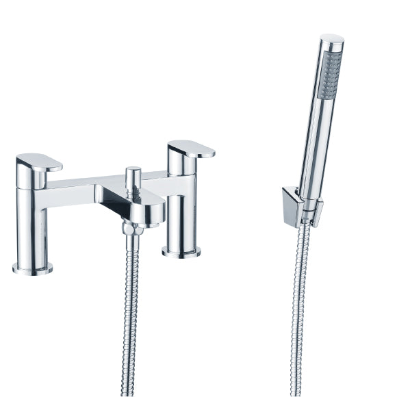 Mahon chrome bath shower mixer tap and hose
