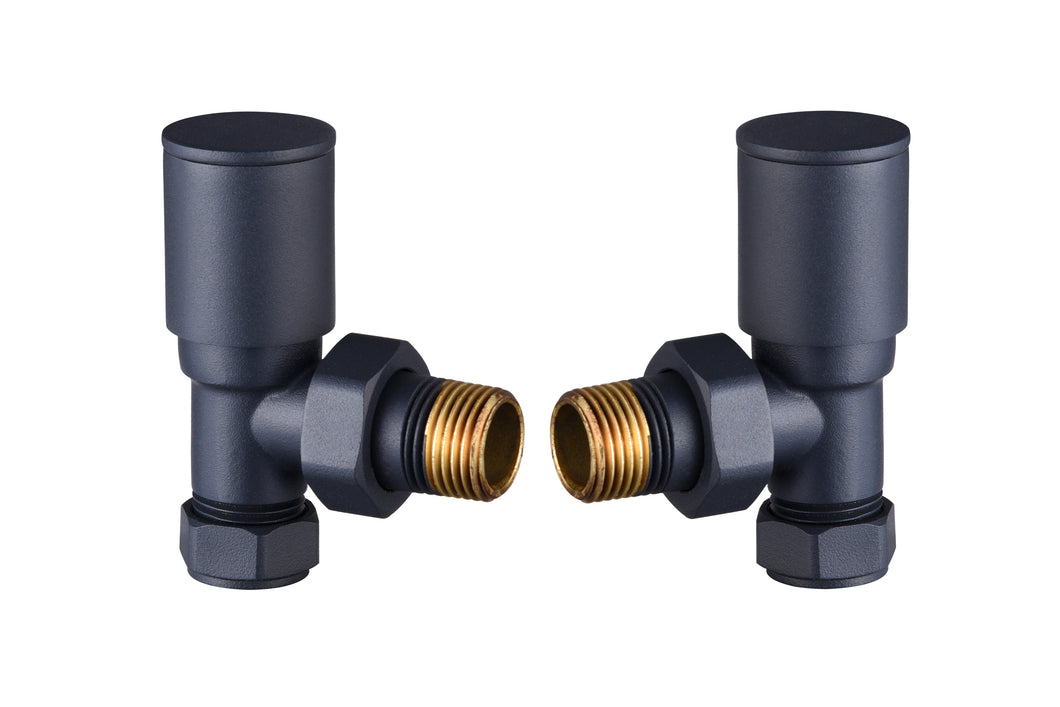 Angled Radiator Valves - Anthracite