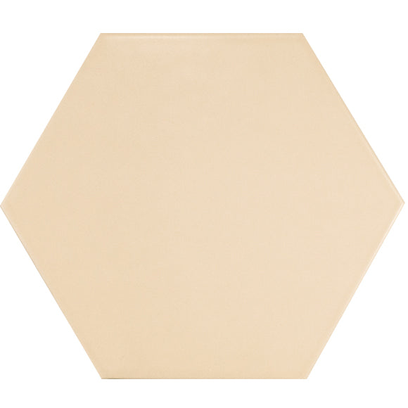 Cream hexagonal tiles
