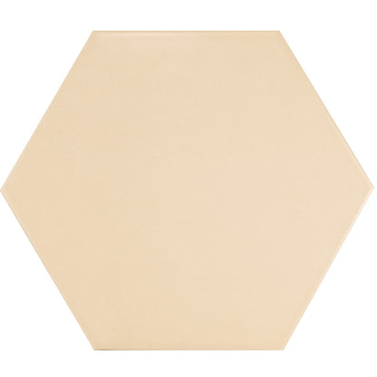 Cream hexagonal tiles