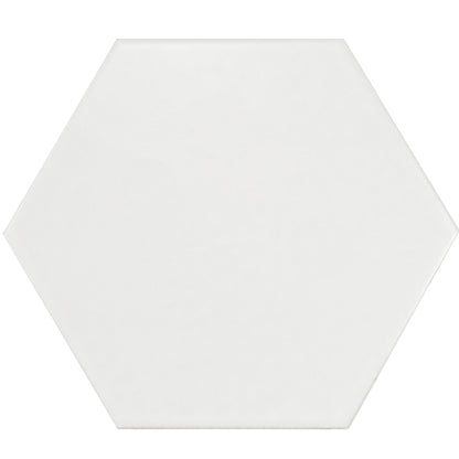 White hexagonal tiles