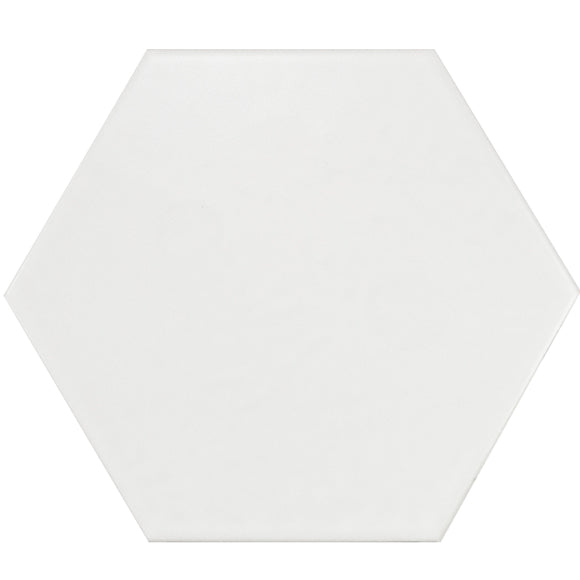White hexagonal tiles