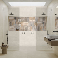 Load image into Gallery viewer, Shellstone stone effect tile on floor and wall