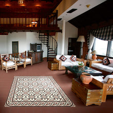 Load image into Gallery viewer, Lifestyle image of Victorian Nou pattern tiles used on the floor of a living room