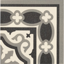 Load image into Gallery viewer, Victorian Florentine pattern tile corner piece in white