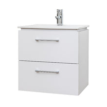 Load image into Gallery viewer, Weston 500mm 2 Drawer Wall Hung Vanity Unit White